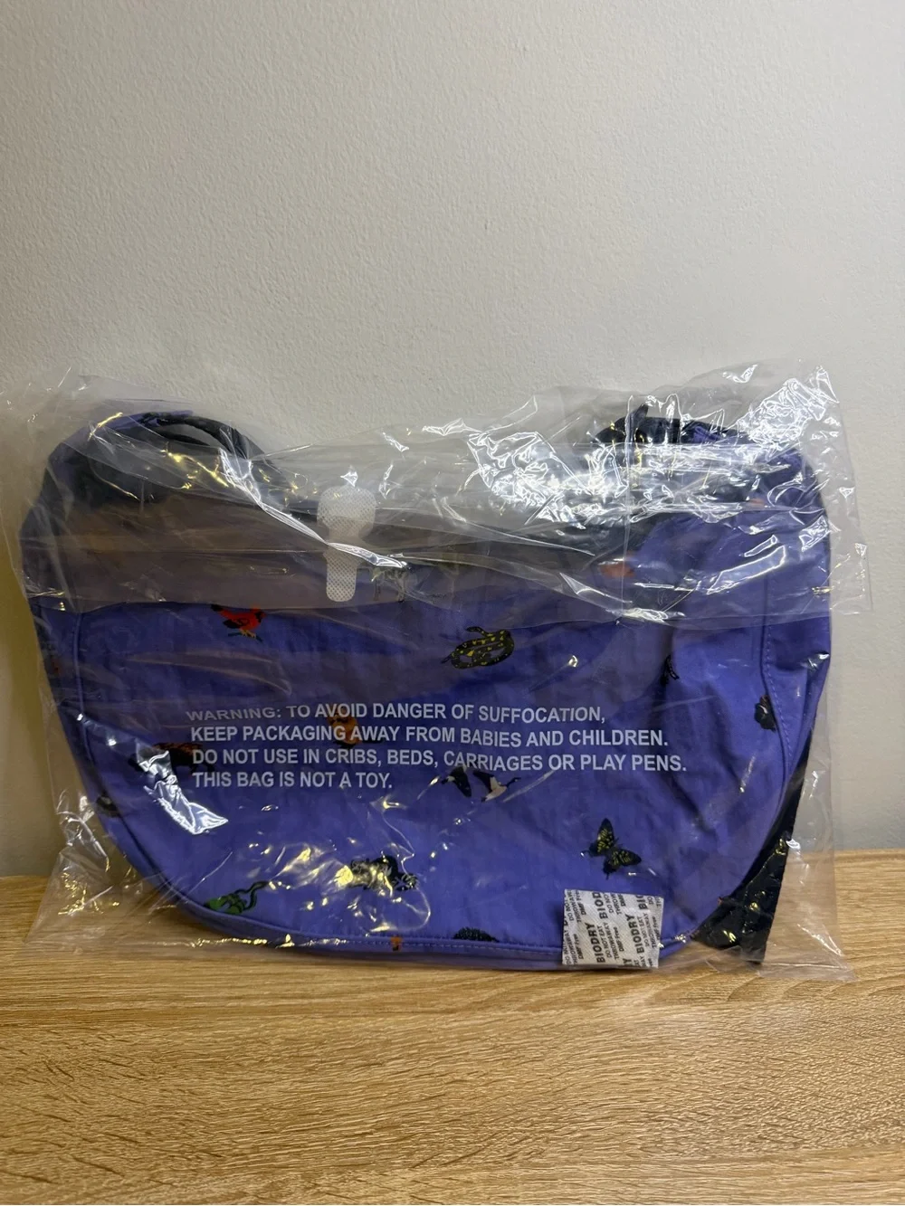 Brand New BAGGU Parks Project Medium Crescent Bag - Violet Naturalist